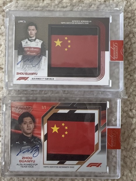 Zhou Guanyu — Patch autographs, Topps Dynasty F1